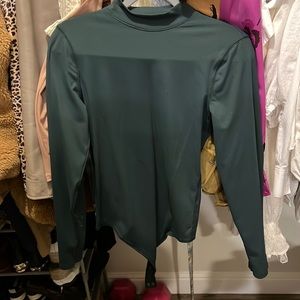 Abercrombie and Fitch Soft A&F collection mock turtleneck thong bodysuit